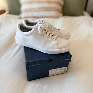 Cole Haan Classic White Lace-Up Sneakers